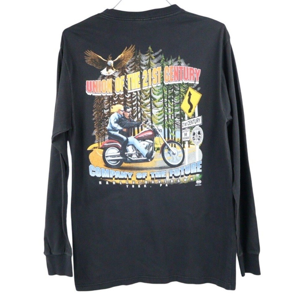 Harley Davidson Union Pocket L.S. T-Shirt IAM Local 2367 York PA Factory M/L‎